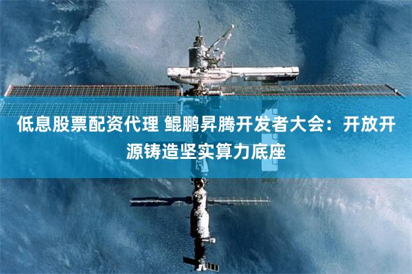 低息股票配资代理 鲲鹏昇腾开发者大会：开放开源铸造坚实算力底座